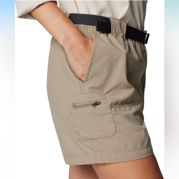 Columbia Pants - 94. Columbia Walnut River Khaki Belted Cargo Shorts